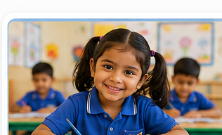 Children taking part in a learning activity at Makkala Mane